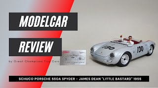 REVIEW Schuco 1:18 diecast Porsche 550 A Spyder modelcar, James Dean 1955 \