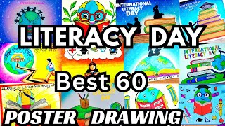 INTERNATIONAL LITERACY DAY DRAWING | INTERNATIONAL LITERACY DAY POSTER DRAWING | LITERACY DAY 2024