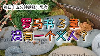 每日十五分钟读经与思考 - 罗马书 3 章 “没有一个义人?\