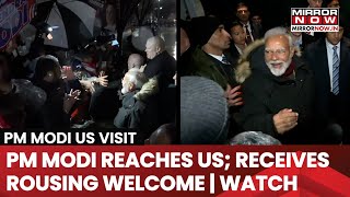 PM Modi US Visit: 'Modi-Modi' Chants Echo In Washington, PM Receives Rousing Welcome | Watch