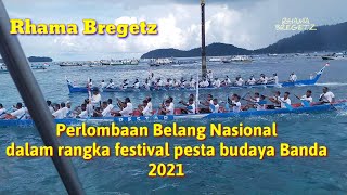 lomba perahu belang dalam rangka festival budaya Banda 2021