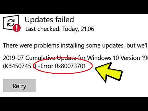 Fix: Error 0x80073701 when updating to Windows 1909