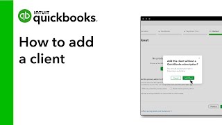 How to add a client in QuickBooks Online Accountant