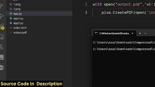 Python 3 xhtml2pdf Library Script to Export HTML With CSS Template to PDF Document in CMD