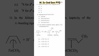 M.Sc-2nd Semester || Previous year question || Chemistry || #cg#bsc#msc#chemistry