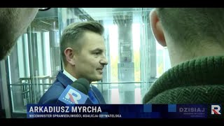 Borecki zadaje niewygodne pytania, Myrcha ucieka! | Republika