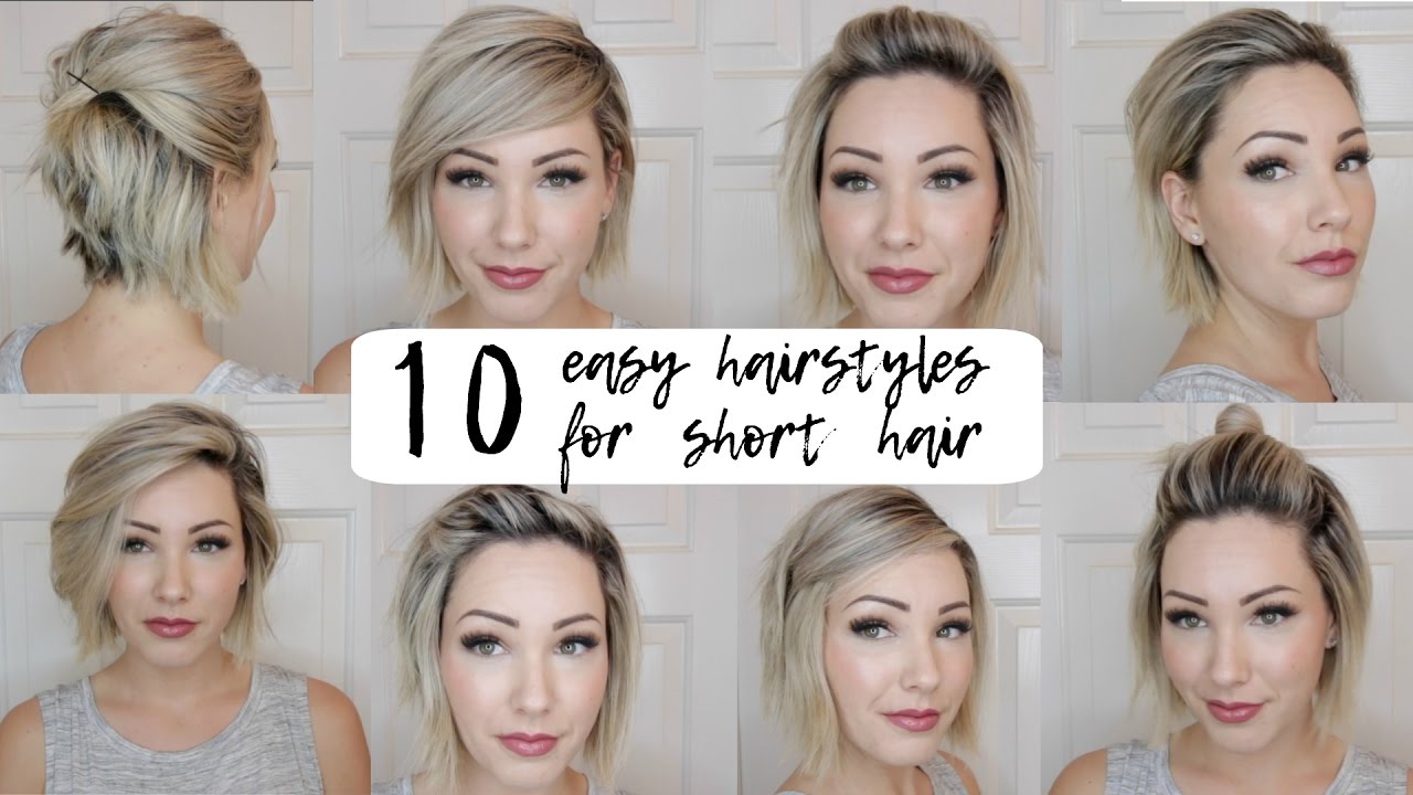 10 Easy Hairstyles Short Hair Youtube