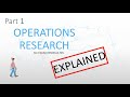 [Part 1] Introduction to Operations Research - History, OR Today, Models, Structure, & Phases of OR