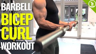 Barbell Bicep Curl Workout (GET BIGGER ARMS!)