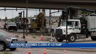 Woodmen Road closure continues Monday