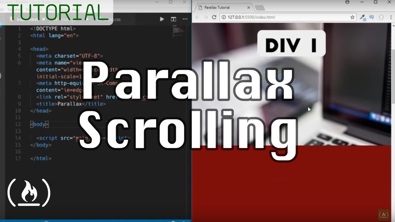 Parallax Tutorial Scrolling Effect Using Css And Javascript Youtube