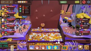 【Coin Push RPG】メダルゲームとハクスラRPGが融合した素晴らしいゲーム。拠点のアップグレード、パーティ構成と装備の組み合わせでどこまでも強くなれる。エンドコンテンツはエンドレスモード。