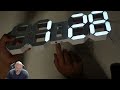 3d led digital wall clock with remote control