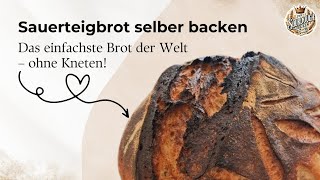 Sauerteigbrot selber backen 🥖 | Das einfachste No-Knead Brot für Anfänger!