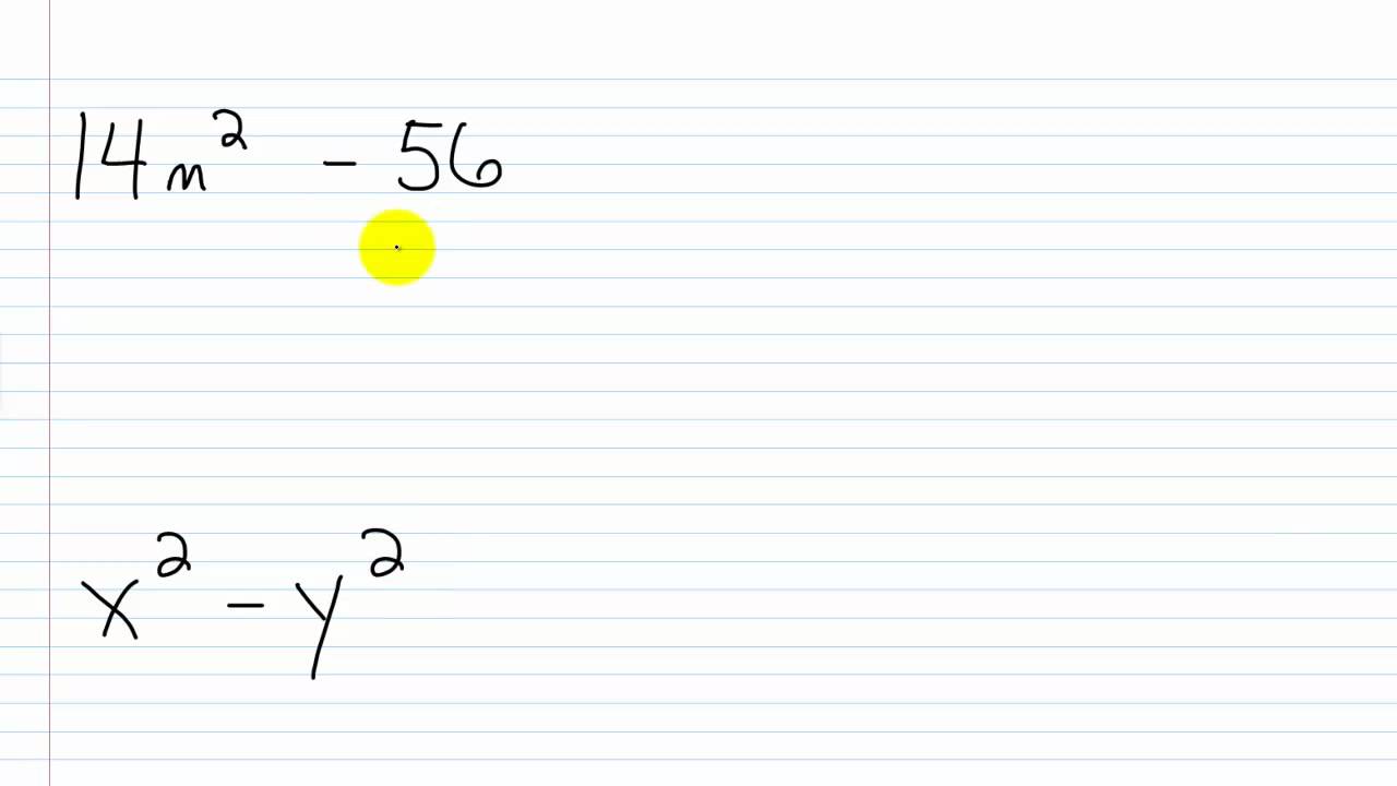 Factoring Special Products - YouTube