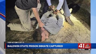 UPDATE: Escaped Baldwin State Prison inmate in custody