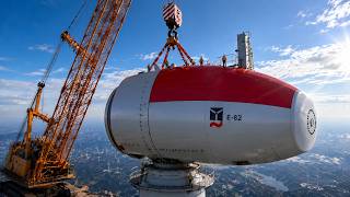 How Giant Cranes Build Wind Turbines | Heavy Transport & Mega Projects