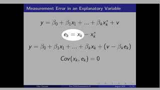 11.3) Measurement Error in an Explanatory Variable