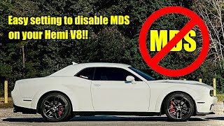 Easy way to disable MDS (temporarily) on your Hemi V8 Challenger or Charger!