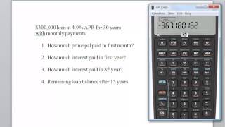 HP 10B II Loan Amortization