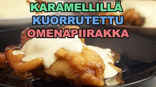 Karamellinen omenapiirakka tuorejuusto pohjalla | HUIPPU HYVÄ!