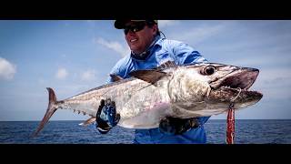 Epic Dogtooth Tuna Surface Strike on a Riptide 200 Stickbait