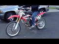 honda crf 450 r big bore 490cc full fmf exhaust race full only dirt bike walk around