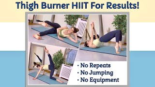 30 MIN THIGH BURNER HIIT | At Home Thigh Slimming Workout | No Repeats | No Jumping | No Equipment