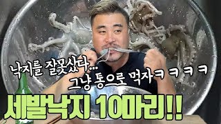 (낙지를 잘못샀어요)....그래서그냥 통 세발낙지 10마리!!클레식하게 먹방 Eatingshow  Octopus