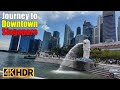 Singapore Walking Tour from JW Marriott to Chinatown in 4K