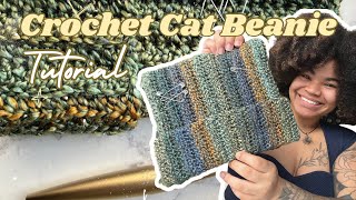 Crochet Cat Beanie TUTORIAL | HopieDopeOfficial