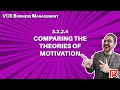 VCE Business Management | 3.2.2.4 Comparing the Motivation Theories