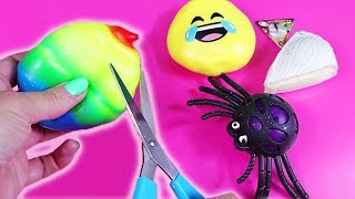 CUTTING OPEN SQUISHIES AND STRESS BALLS! What's inside - Satisfying Slime?