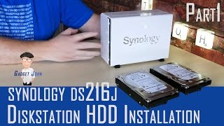 Synology Diskstation DS216J - HDD Installation \u0026 Initial Setup - Pt1