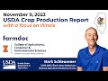 November 9, 2023 USDA Crop Production Report with a focus on Illinois