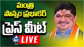 LIVE: Minister Ponnam Prabhakar Press Meet LIVE | Mic Tv News