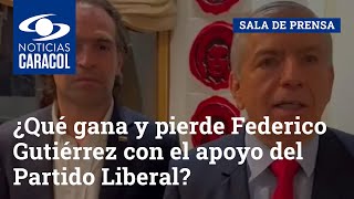 ¿Qué gana y pierde Federico Gutiérrez con el apoyo del Partido Liberal?