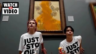 Climate activists throw soup over Van Gough’s Sunflowers