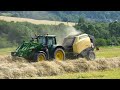 hay baling 2024 with john deere 6120 m krone varipack v 190 xc