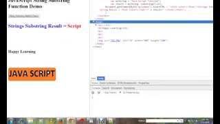 STRINGS SUBSTRING METHOD IN JAVASCRIPT DEMO