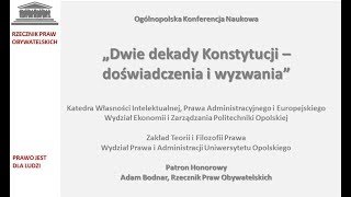 Dwie dekady Konstytucji - doświadczenia i wyzwania