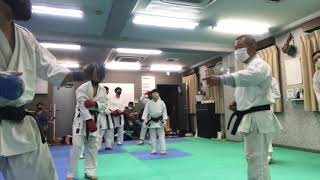 香川政義師範による稽古 基本組手の説明 【shotokan karate】 【kagawa masayoshi】 大阪の松濤館流空手道場   【koumeican channel】