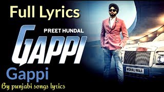 GAPPI LYRICS – Preet Hundal | Lyrical Video | by Punjabi songs lyrics
