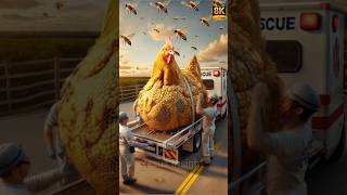 Golden Hen’s Mysterious Rescue: A Tale of Survival \u0026 Bees! #animals #rescue #shorts #ytshorts