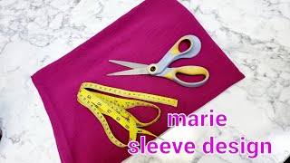how to sew a marie sleeve/ cutting and stitching /  size L