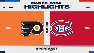 NHL Highlights | Flyers vs. Canadiens - March 28, 2024