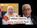 Keep things internal, PKR sec-gen Fuziah tells Hassan Karim