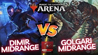 MTG Arena Standard Ranked Gameplay - Dimir Midrange VS Golgari Midrange - Top-Tier Games!