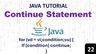 Continue Statement In Java | Java Programming | How To Code | Java Full Course