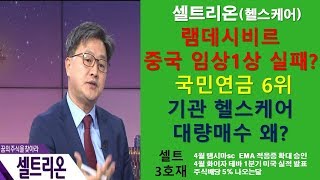 [주식]CELLTRION 렘데시비르 중국임상1상실패?연기금 보유 6위 헬스케어 대량매수 이유?